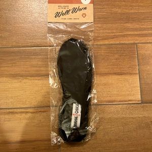 Piled lined insole, black, size 7